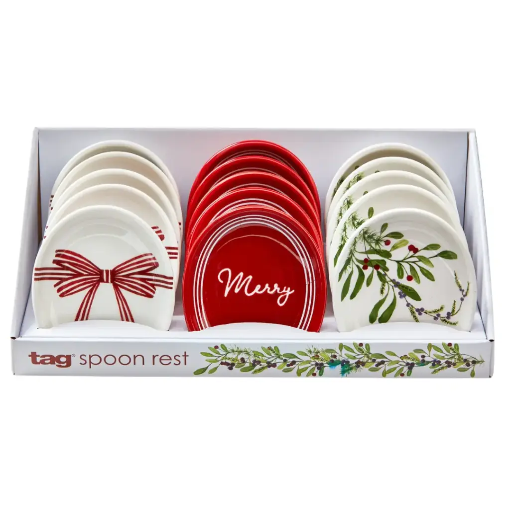 Winter Berries Spoon Rest Assorted 1pc