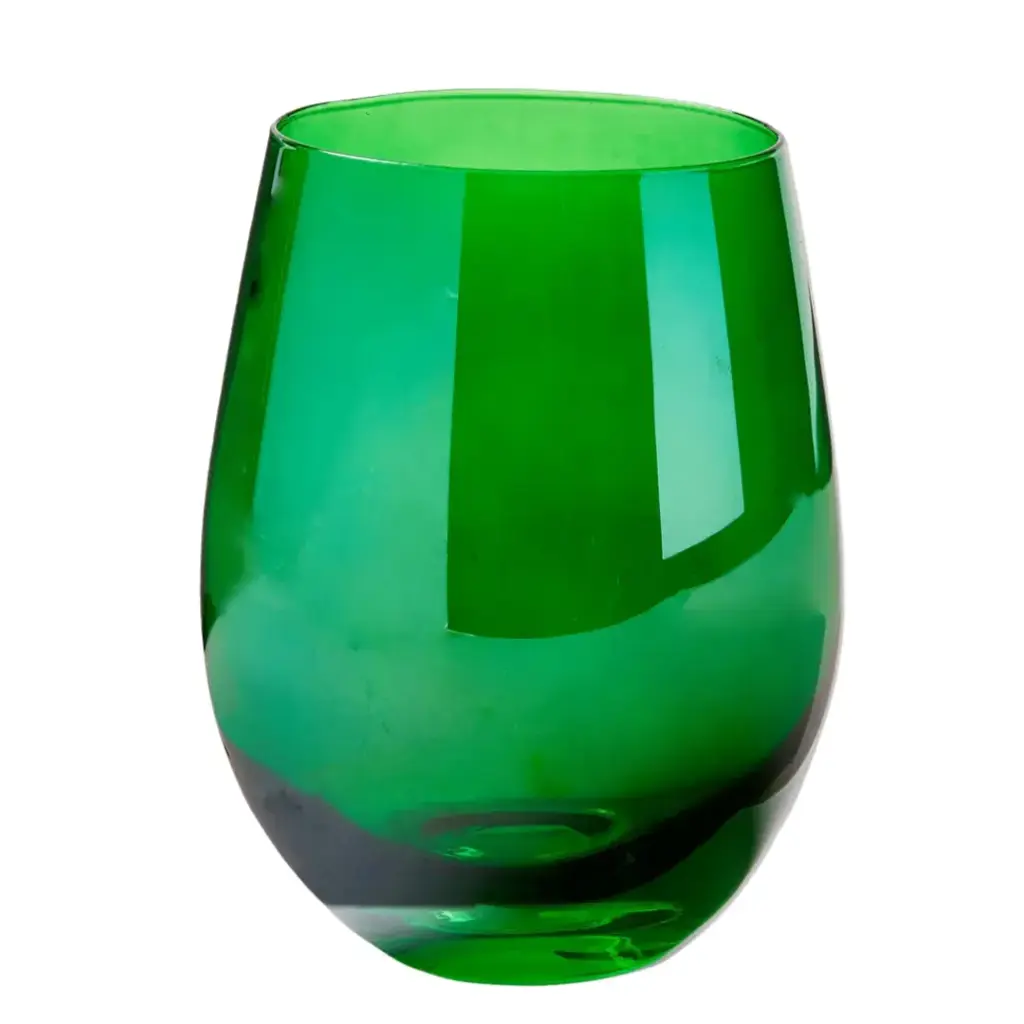 Celebration Stemless Wine Glass Green
