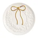 Gold Bow Wreath Serving Plate