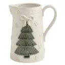 Pressed Lace Christmas Tree Pitcher