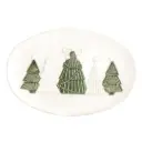 Christmas Tree Platter White