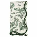 Toile Dinner Scallop Napkin Green 1pc