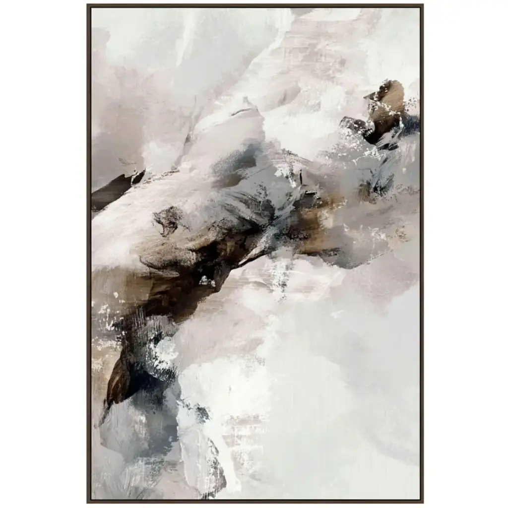 Obsidian Mist I Framed Canvas Art  27x40in
