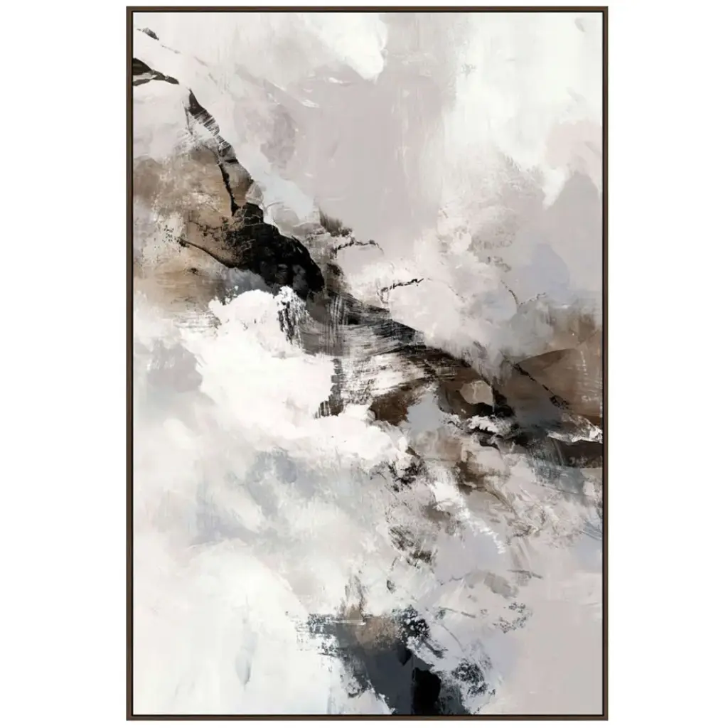 Obsidian Mist II Framed Canvas Art 27x40in