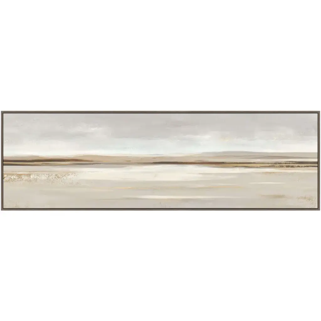 Horizon Line Framed Canvas Art 64x20in
