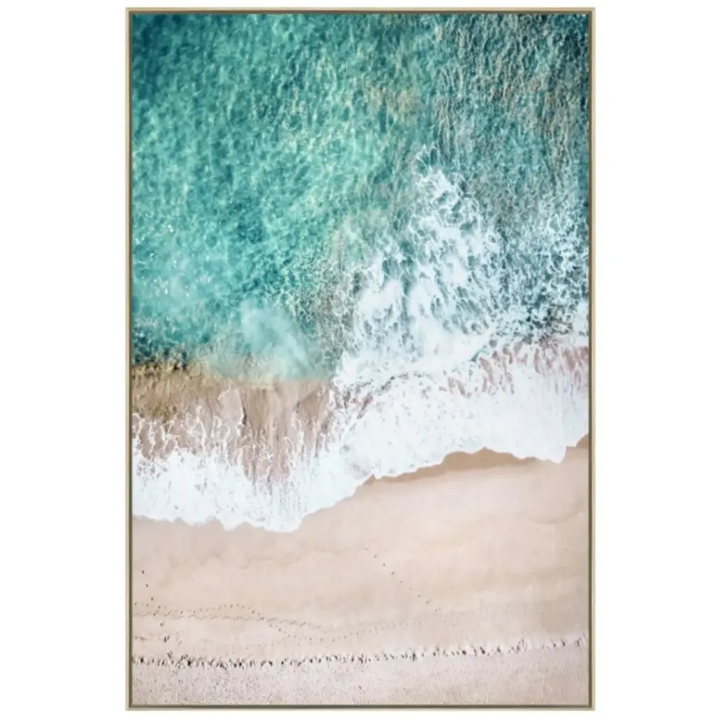 Azure Echo Tempered Glass Print 32x48in
