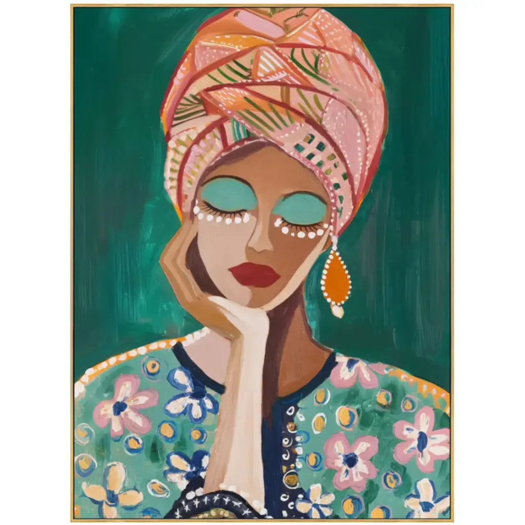 Palm Reverie Framed Canvas Art 40x54in