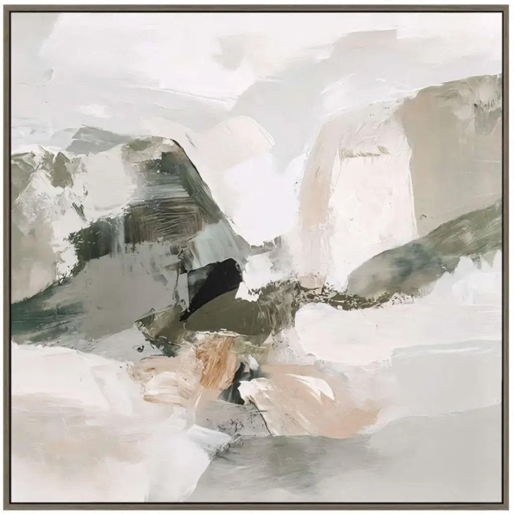 Earthen Form I Framed Canvas Art 30x30in