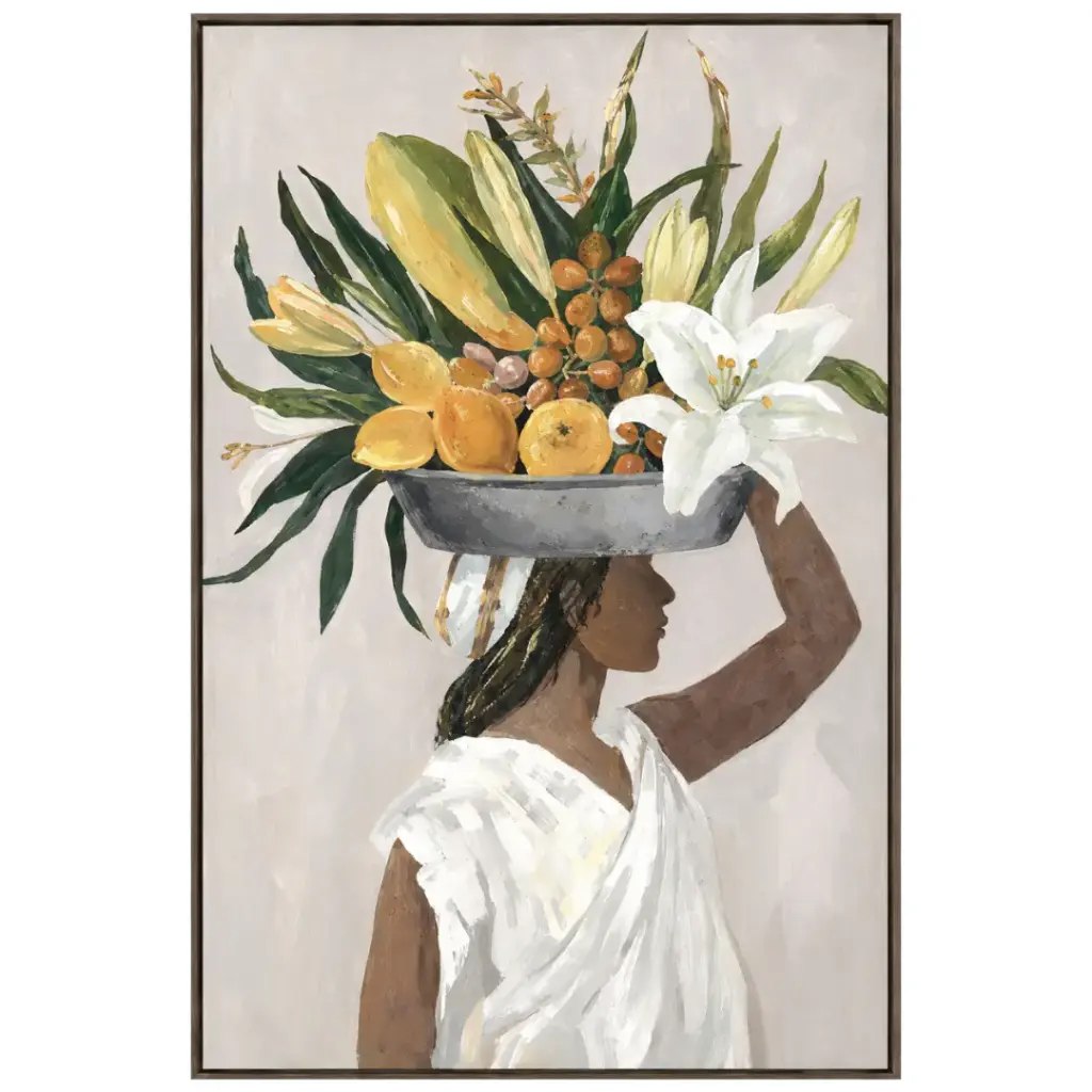 Market Day Framed Canvas Art 32x48in