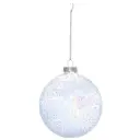 Glass Bauble Dotted Iridescent 4in