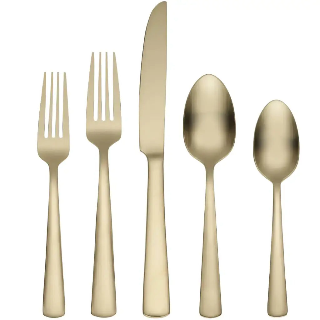 Oneida Aptitude Champagne Satin Flatware Set 20pc