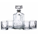 Barcraft Cut Glass Decanter Set 5pc