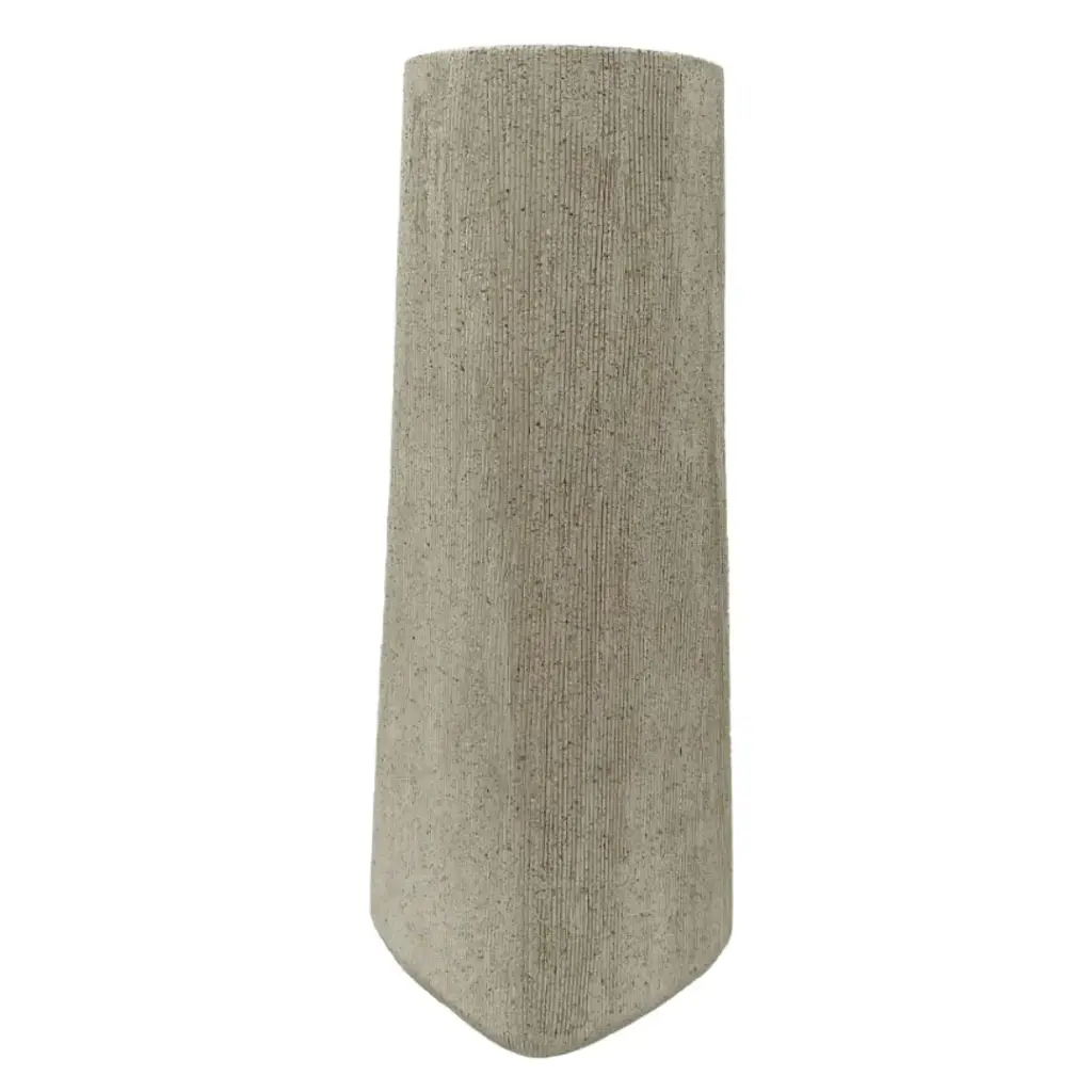Resina Vase Beige 4x12in