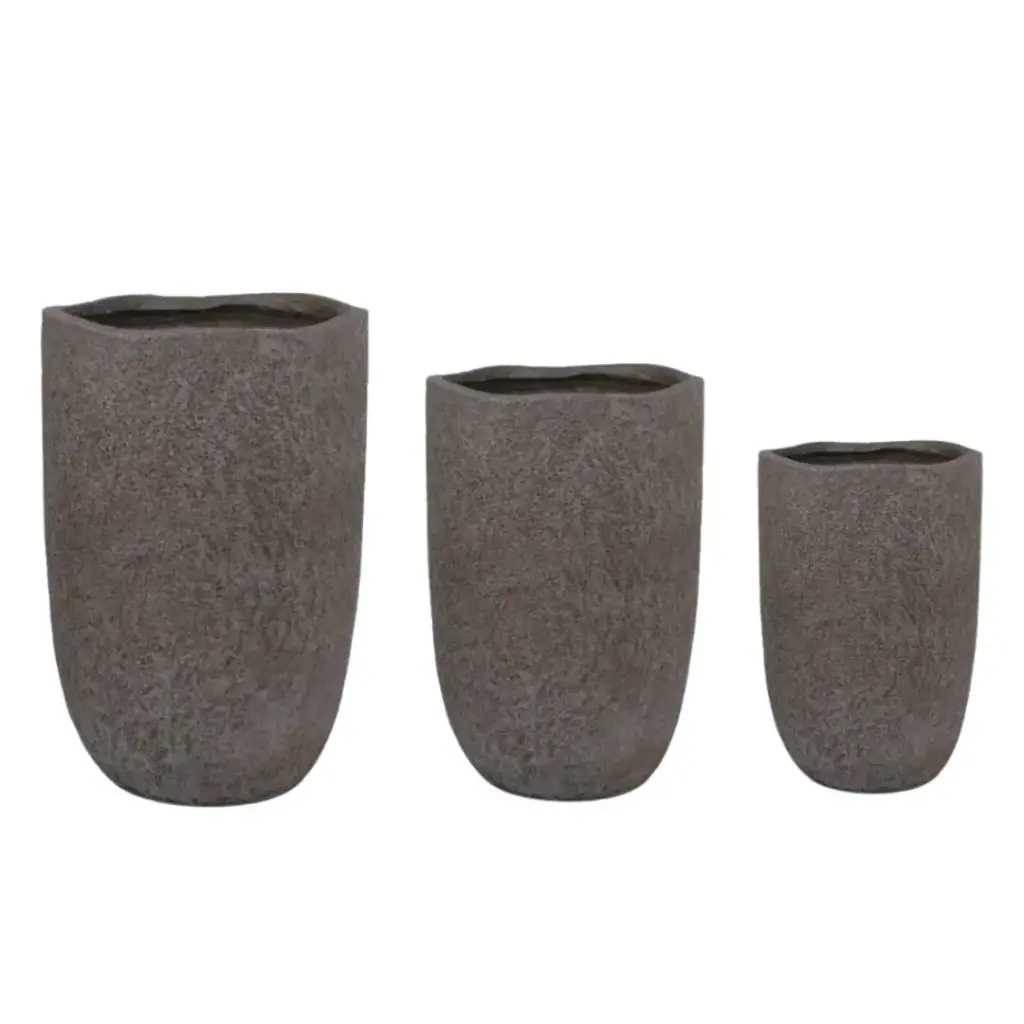 Solin Planter Set Dark Grey 3pc