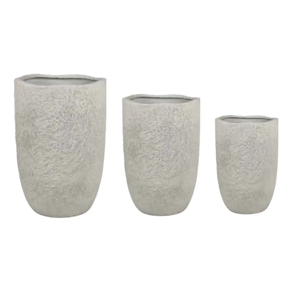 Solin Planter Set Light Grey 3pc