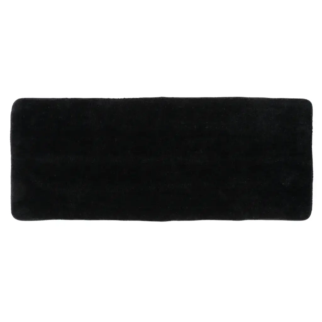 Double Basin Microfiber Bath Mat Black 20x47in