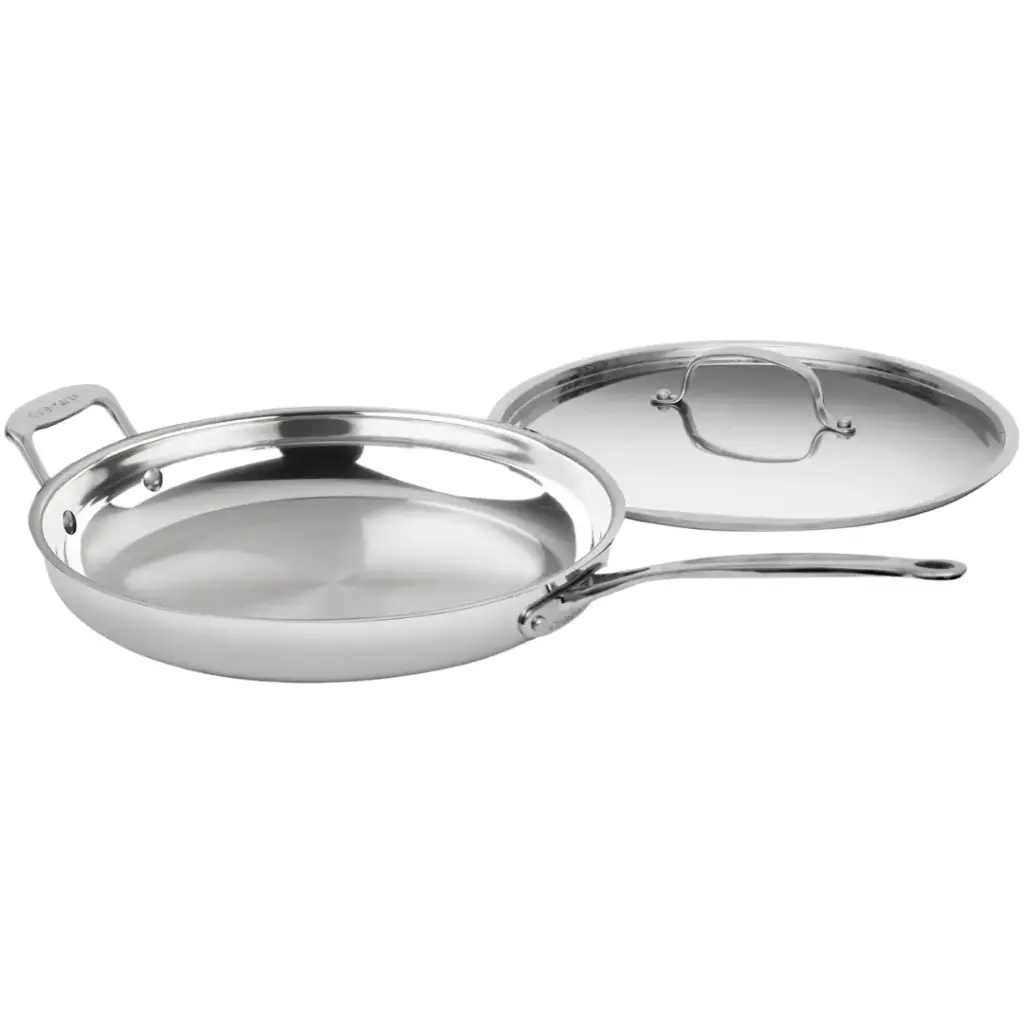 Cuisinart Chef's Classic Stainless Steel Skillet With Helper Handle & Lid 12in