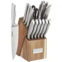Cuisinart German Steel Acacia Knife Block Set 15pc