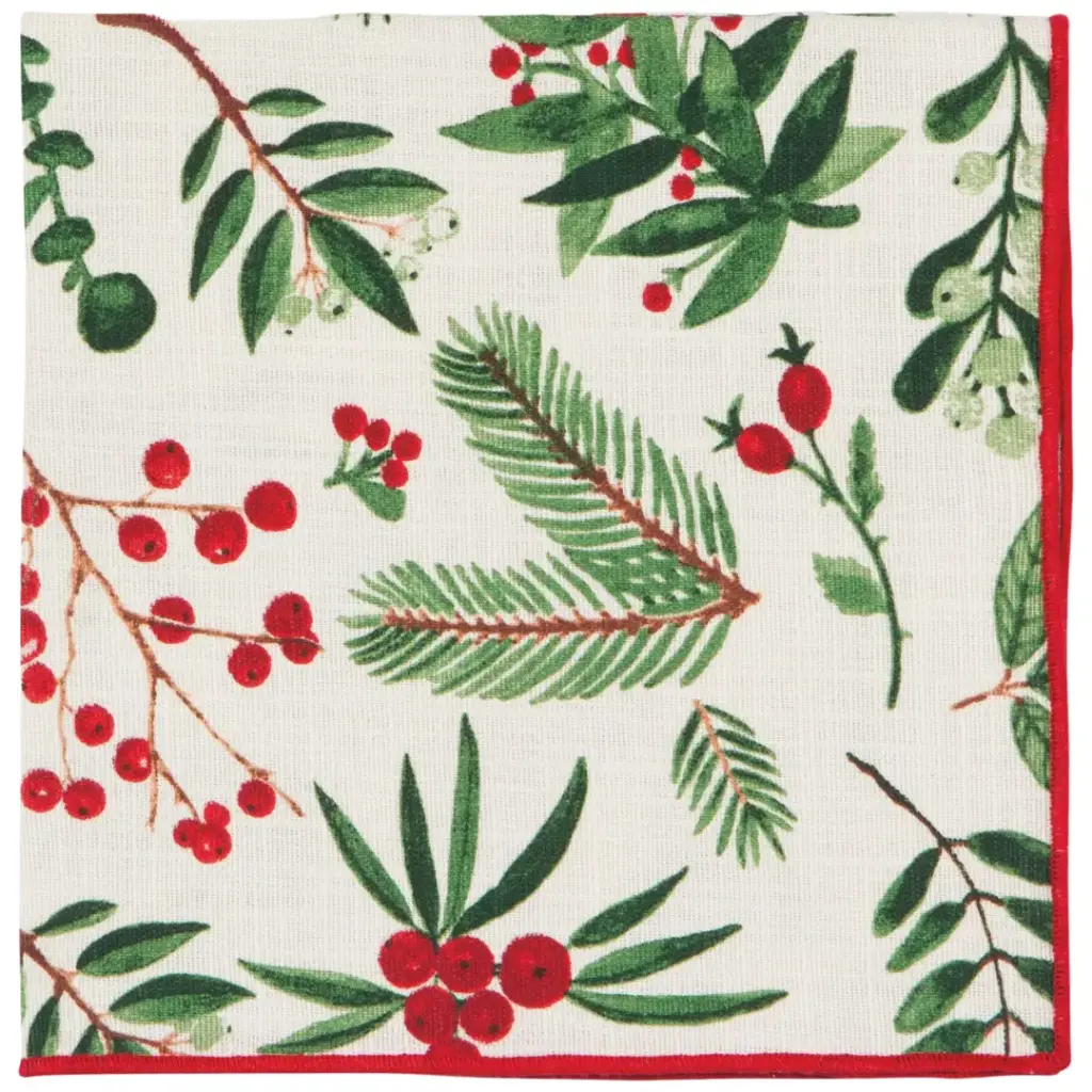Printed Winterberry Napkin 1pc