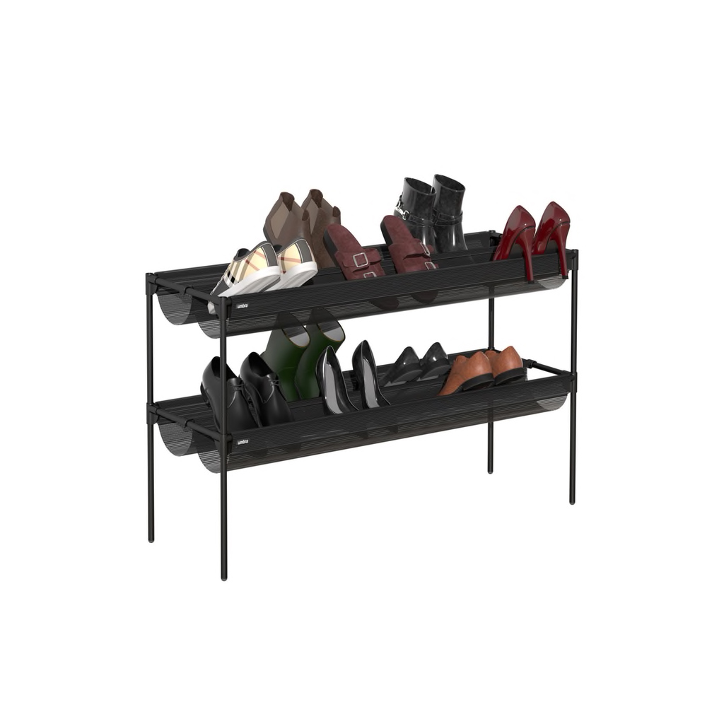 2 Tier Shoe Organizer Black