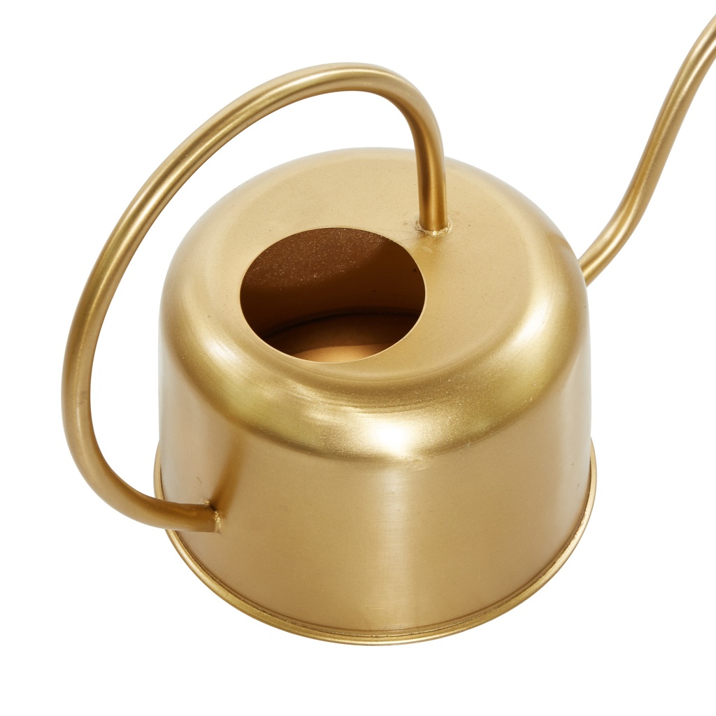 Gold Metal Watering Can 7in