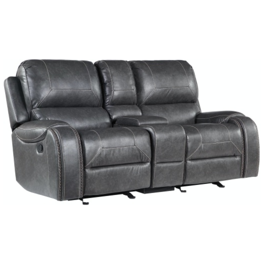 Keily Manual Motion Recliner Loveseat Grey