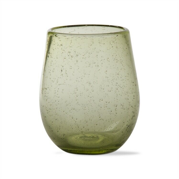 Bubble Glass Stemless Green