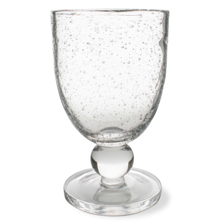 Bubble Glass Goblet Clear
