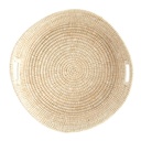 Round Hand-Woven Grass Basket with Handles 23in