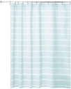 Blue and White Thin Stripe Shower Curtain