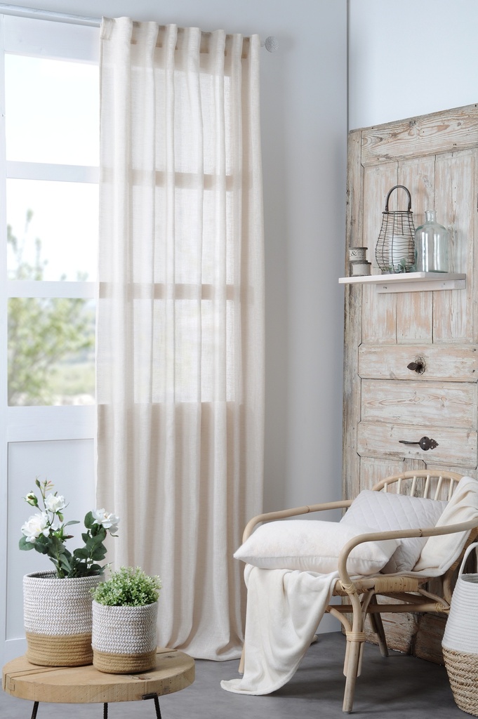 Madrid Natural Curtain Panel 98in