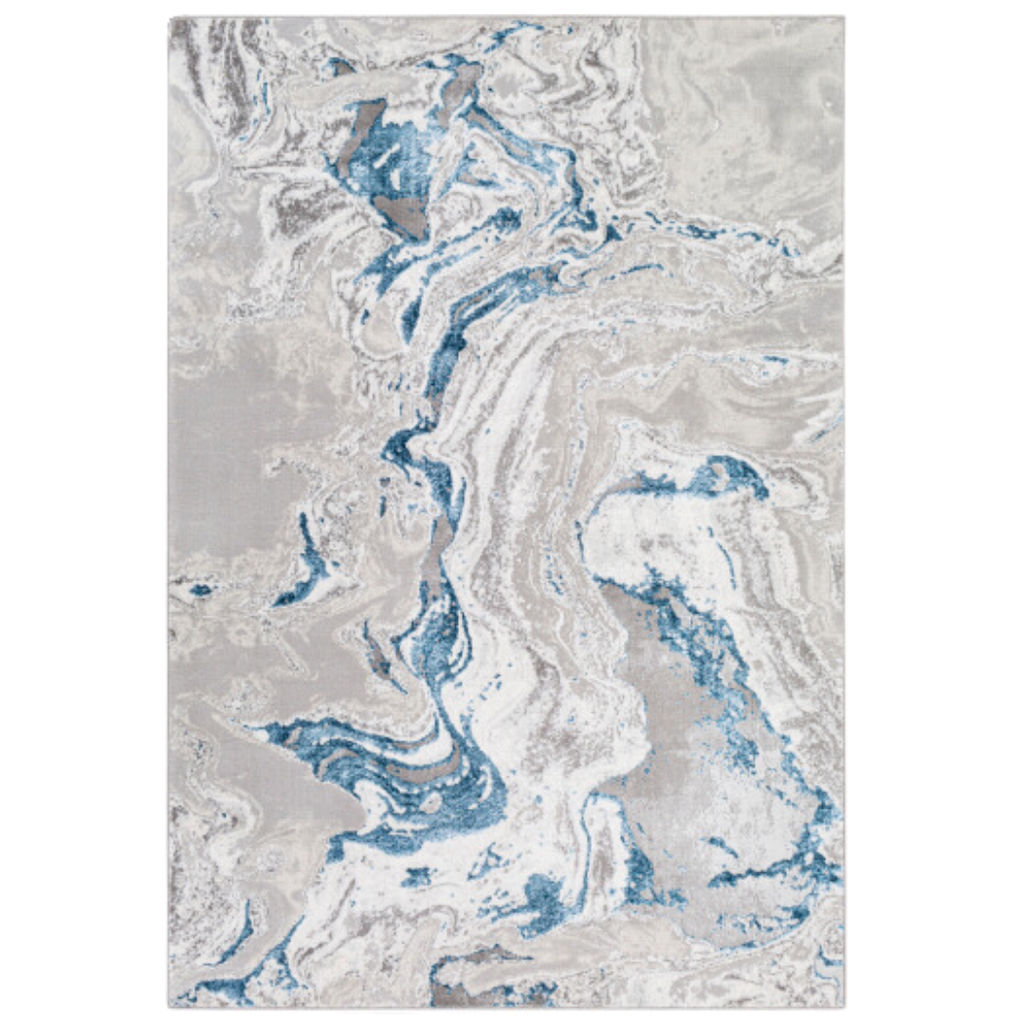 Lustro Indigo Swirls Rug 8x10