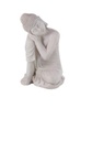 Resting Buddha Garden Sculpture Grey 20in