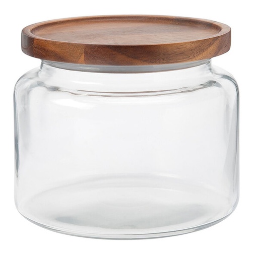 [162428-TT] Anchor Hocking Montana Jar with Acacia Cover Clear/Wood 64oz