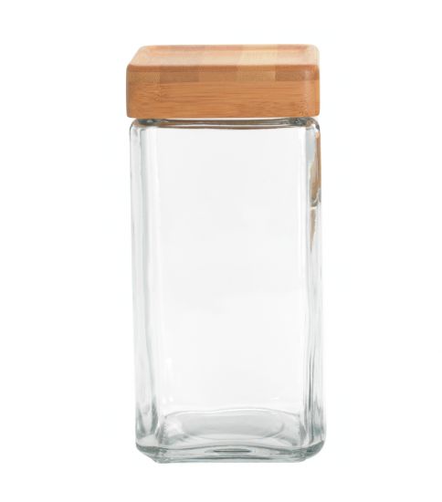 Anchor Hocking Stackable Jar with Bamboo Lid 2QT