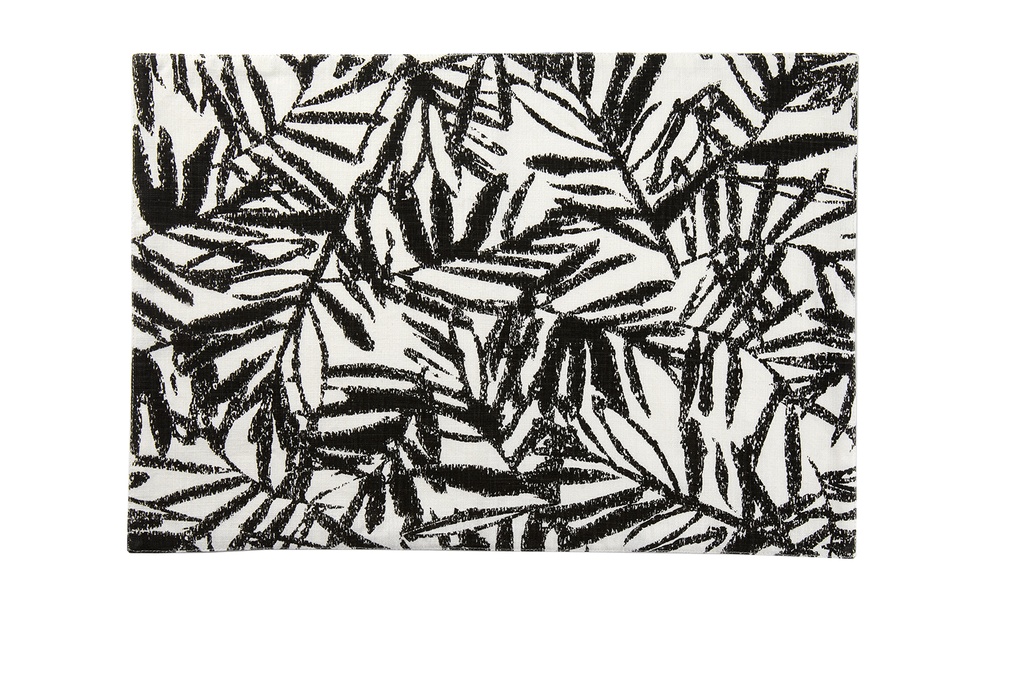 Bending Palms Black and White Placemat