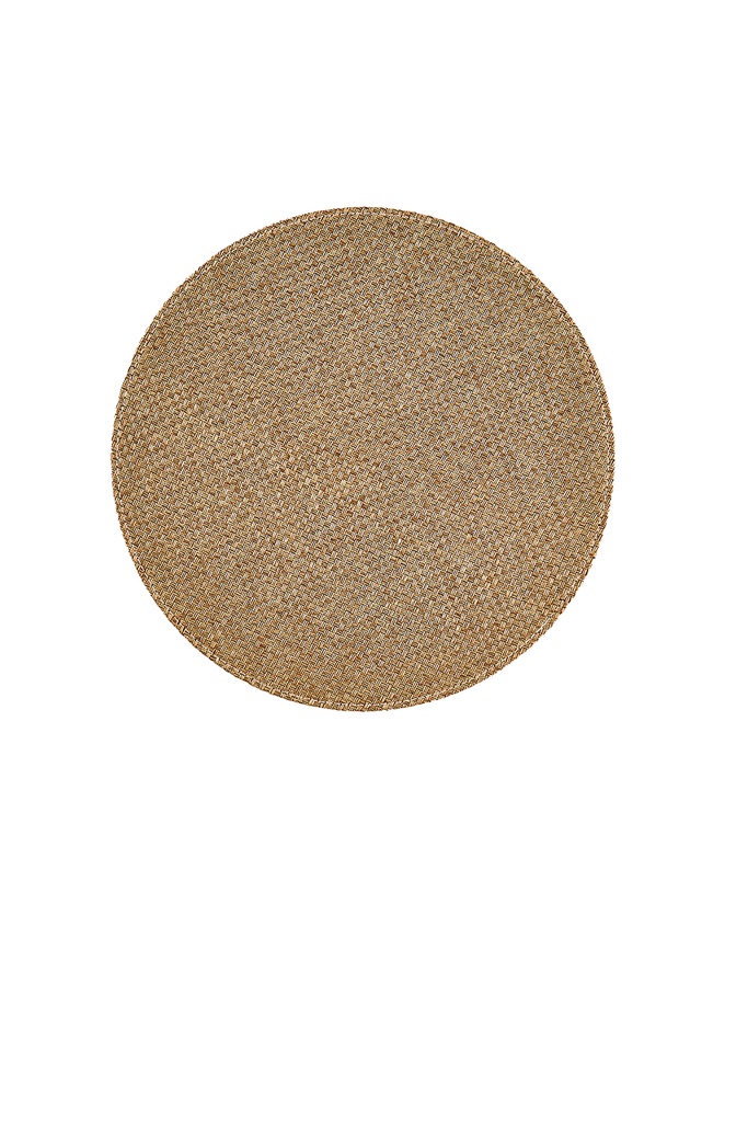Faux Basket Weave Round Placemat Birch