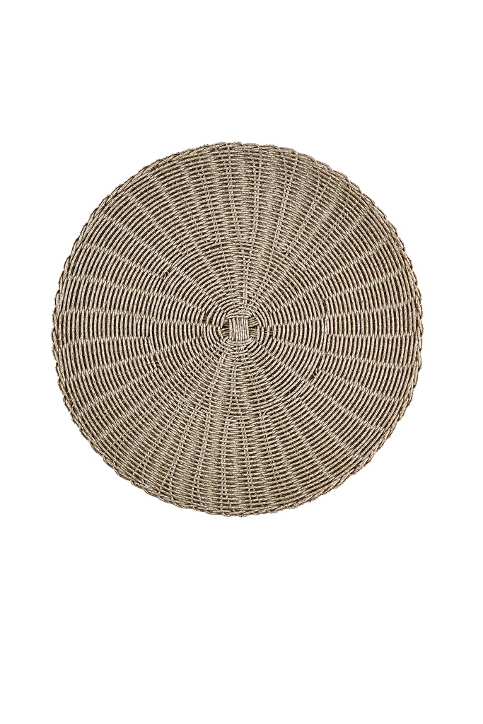 Faux Rattan Placemat Grey