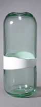 Green Glass Vase 12"