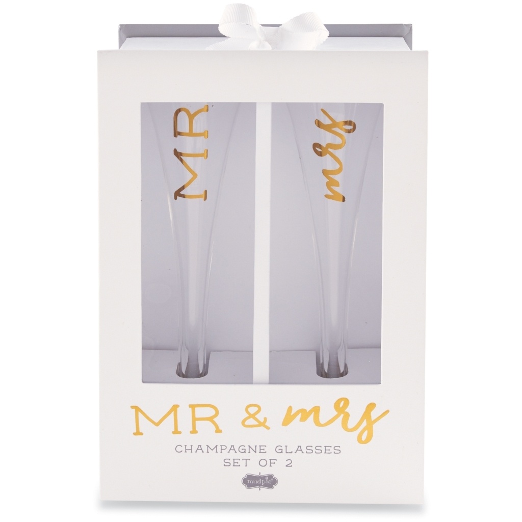 Mr & Mrs Champagne Glass Set