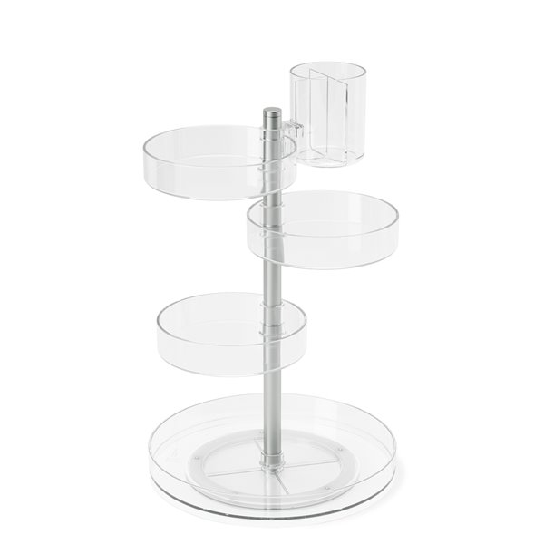Pirouette Organizer Clear/ Nickel