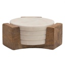 Marble Coasters with Holder Set of 4