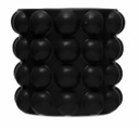 Stoneware Planter with Raised Dots Black 9in