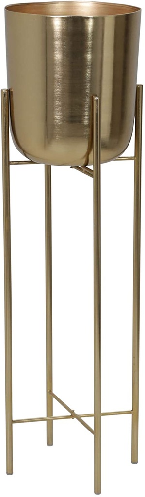 Metal Planter on Stand Gold 40in