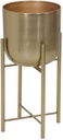 Metal Planter on Stand Gold 20in