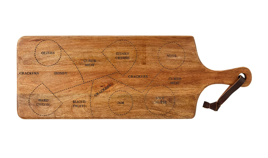 Mango Wood Charcuterie Paddle Board 10x28in