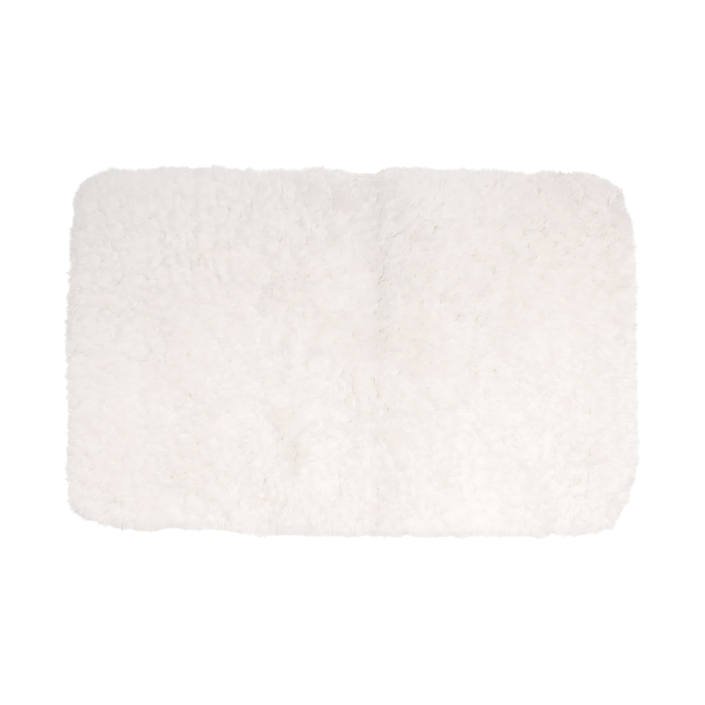 Sherpa Microfiber Bath Mat White