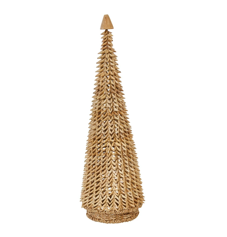 Hand-Made Buri Palm Cone Tree 24in