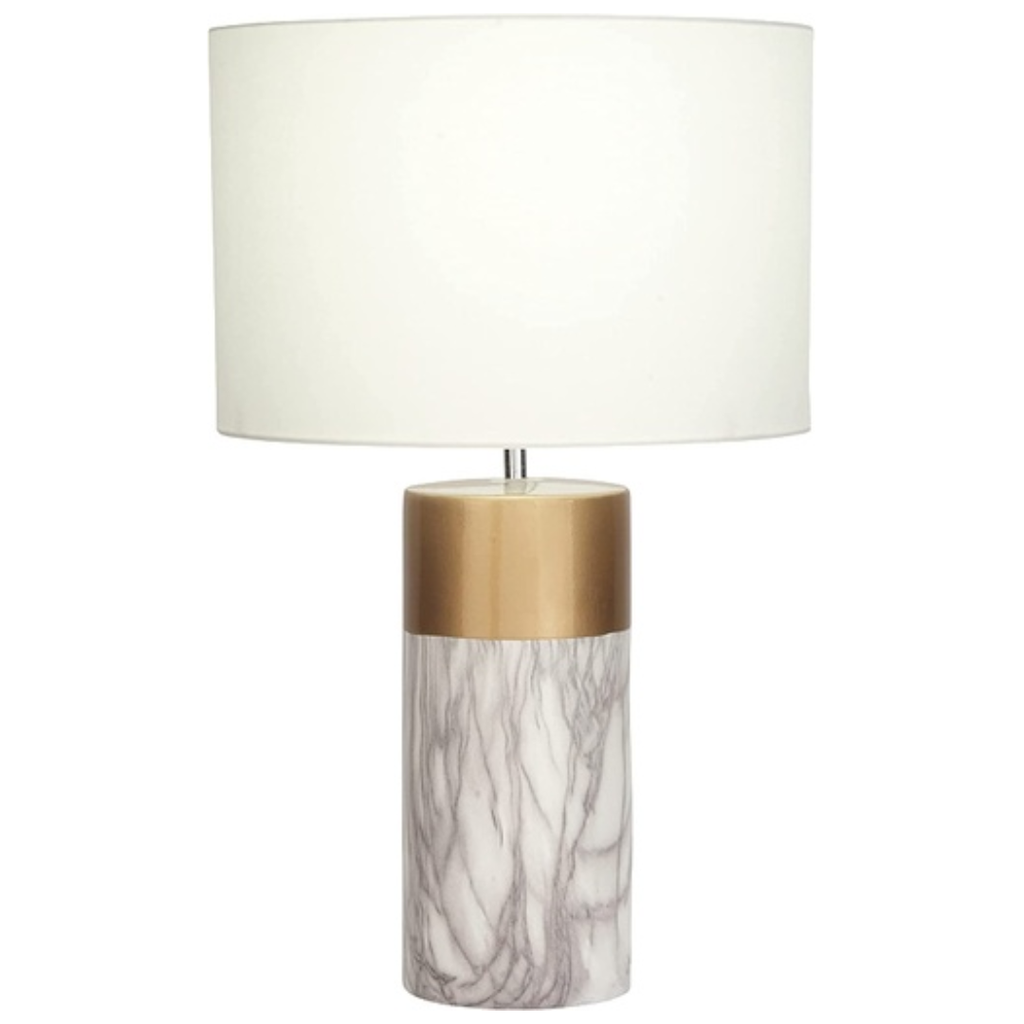 Marble and Gold Table Lamp 25in