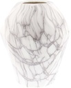 Faux Marble Ceramic Vase 12in